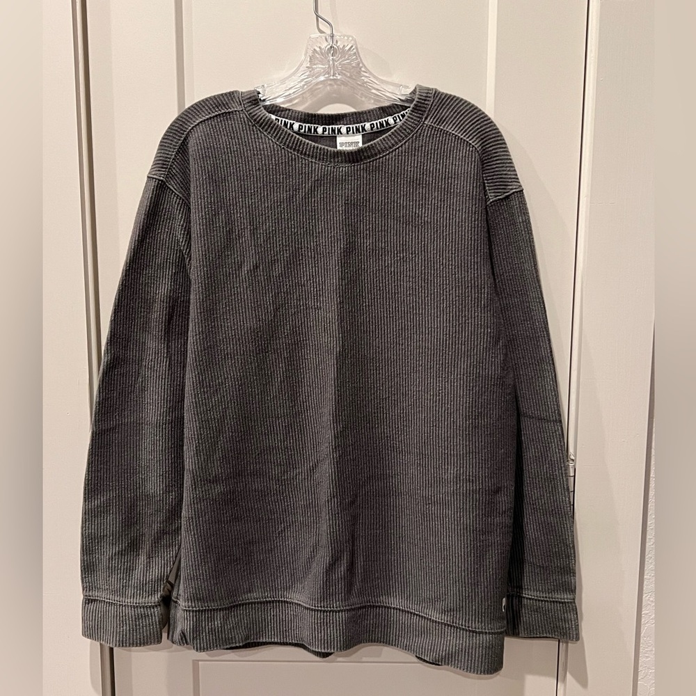 Victoria's Secret Charcoal Ribbed Sweatshirt